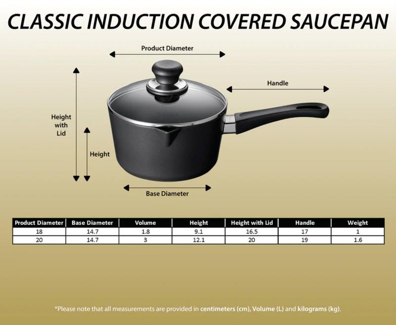 Scanpan Classic Induction 1.8 QT Nonstick Saucepan â€“ Compatible with All Cooktops, Induction Ready, Metal Utensil Safe, Oven Safe to 500Â°F, Dishwasher Safe - Image 2
